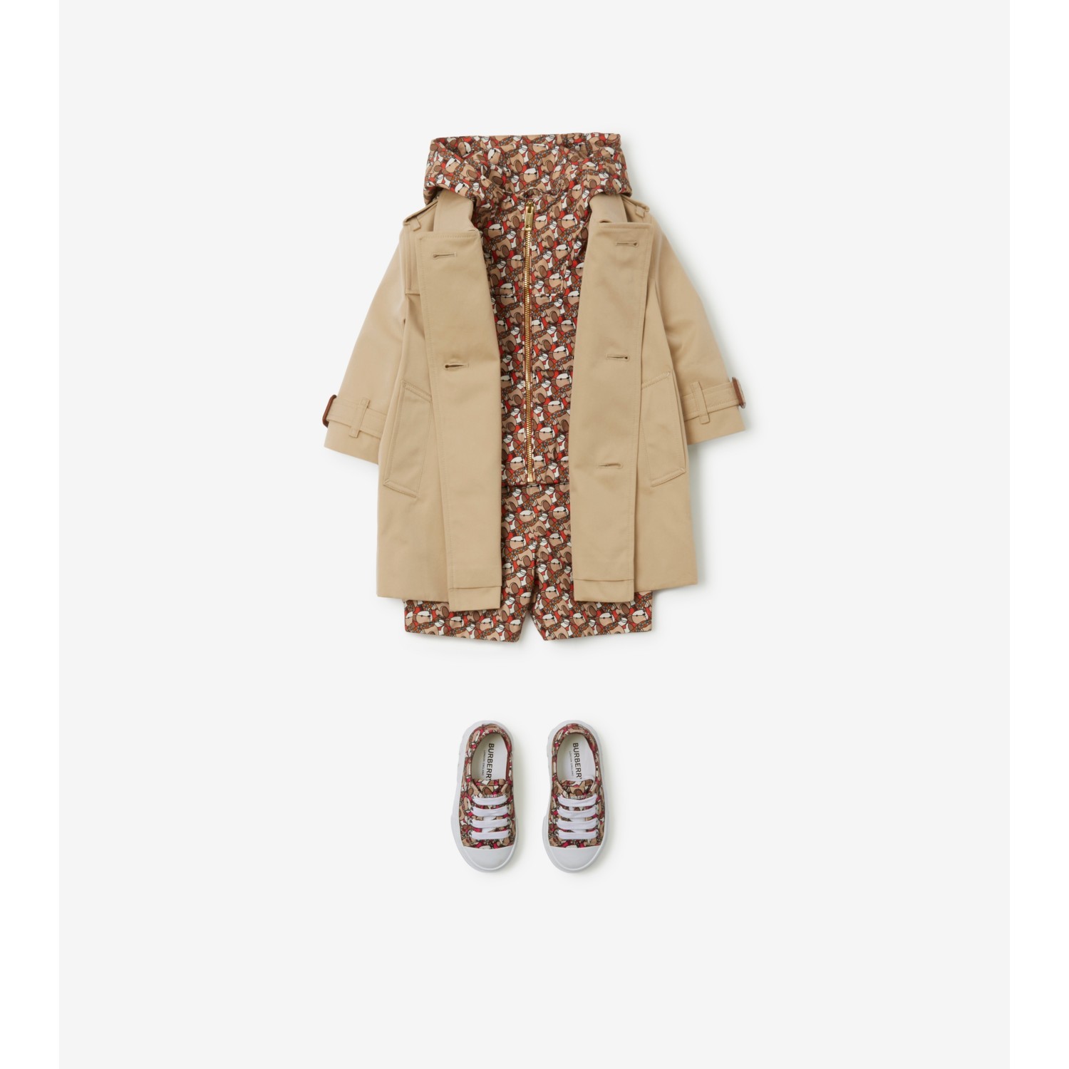 Gabardine Trench Coat - thumbnail 3