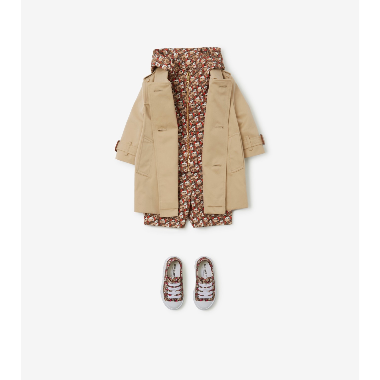 Gabardine Trench Coat in Honey | Burberry® Official