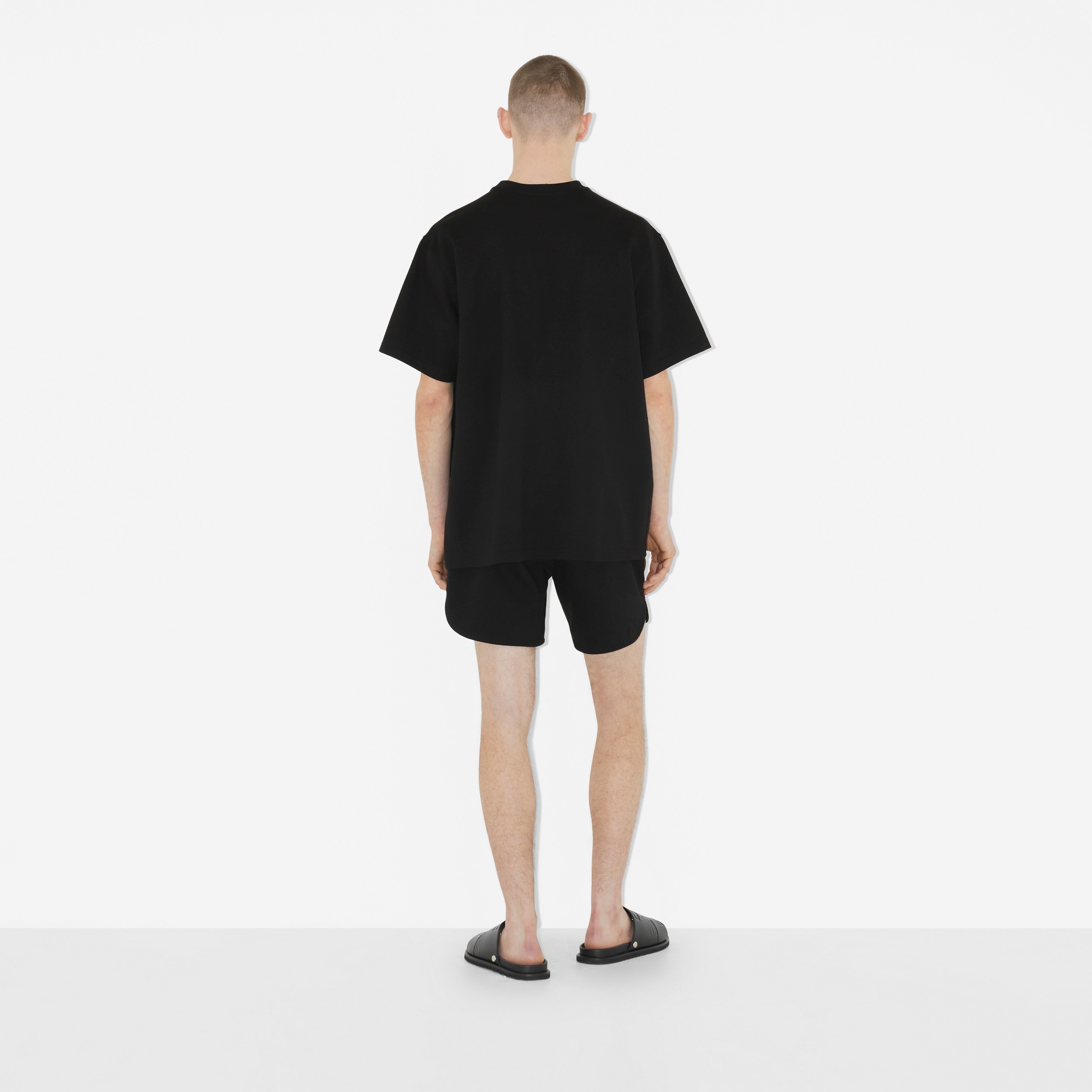 Shorts aus technischer Baumwolle mit EKD-Motiven in Jacquard-Webung (Schwarz) - Herren | Burberry® - 4