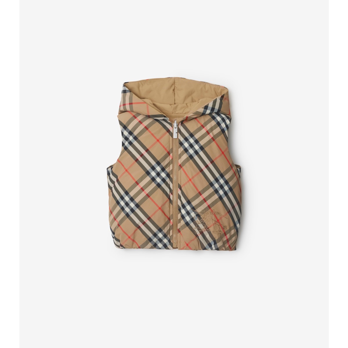  Check Reversible Nylon Padded Gilet