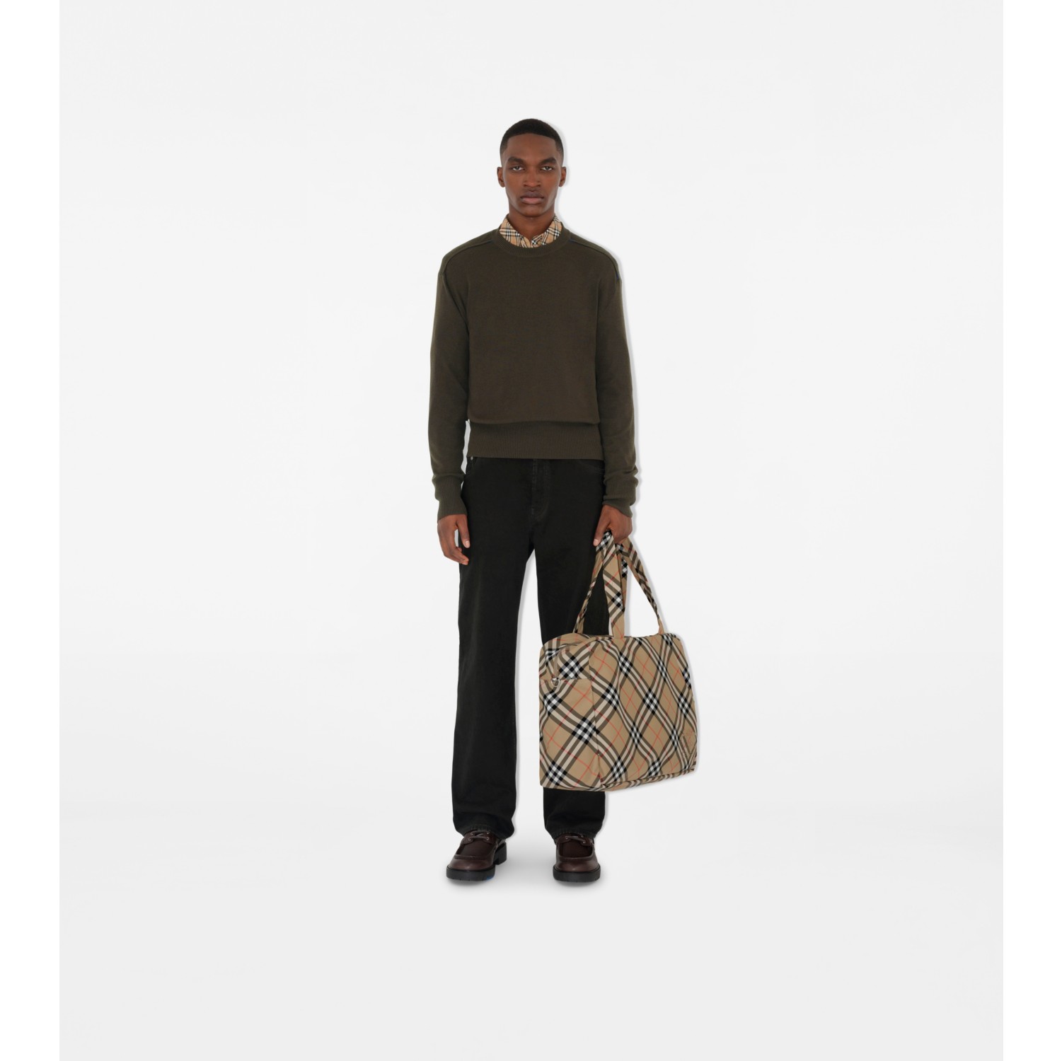 Checked duffle bag online