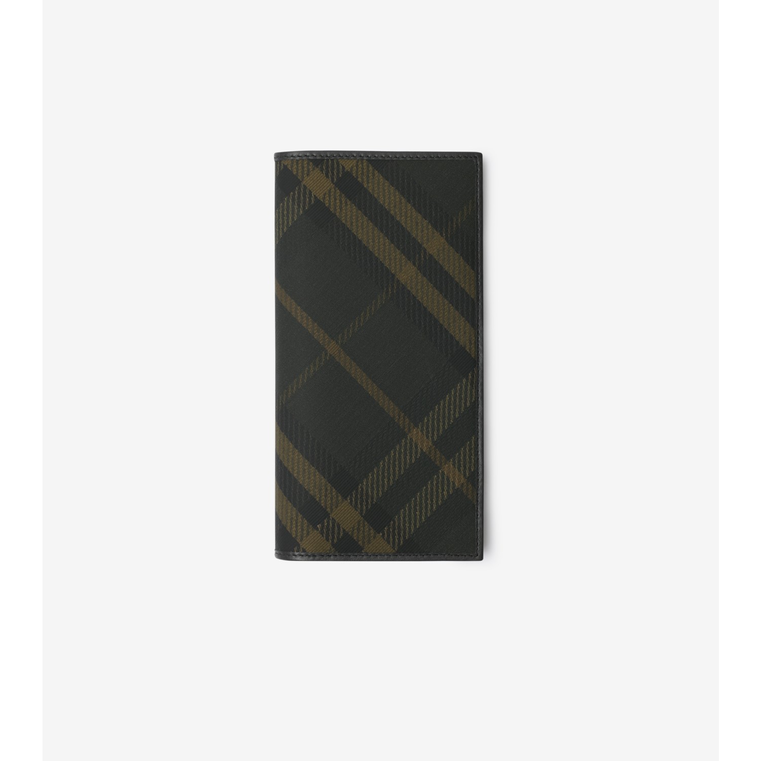 Check Continental Wallet in Shadow Men Canvas Burberry Official