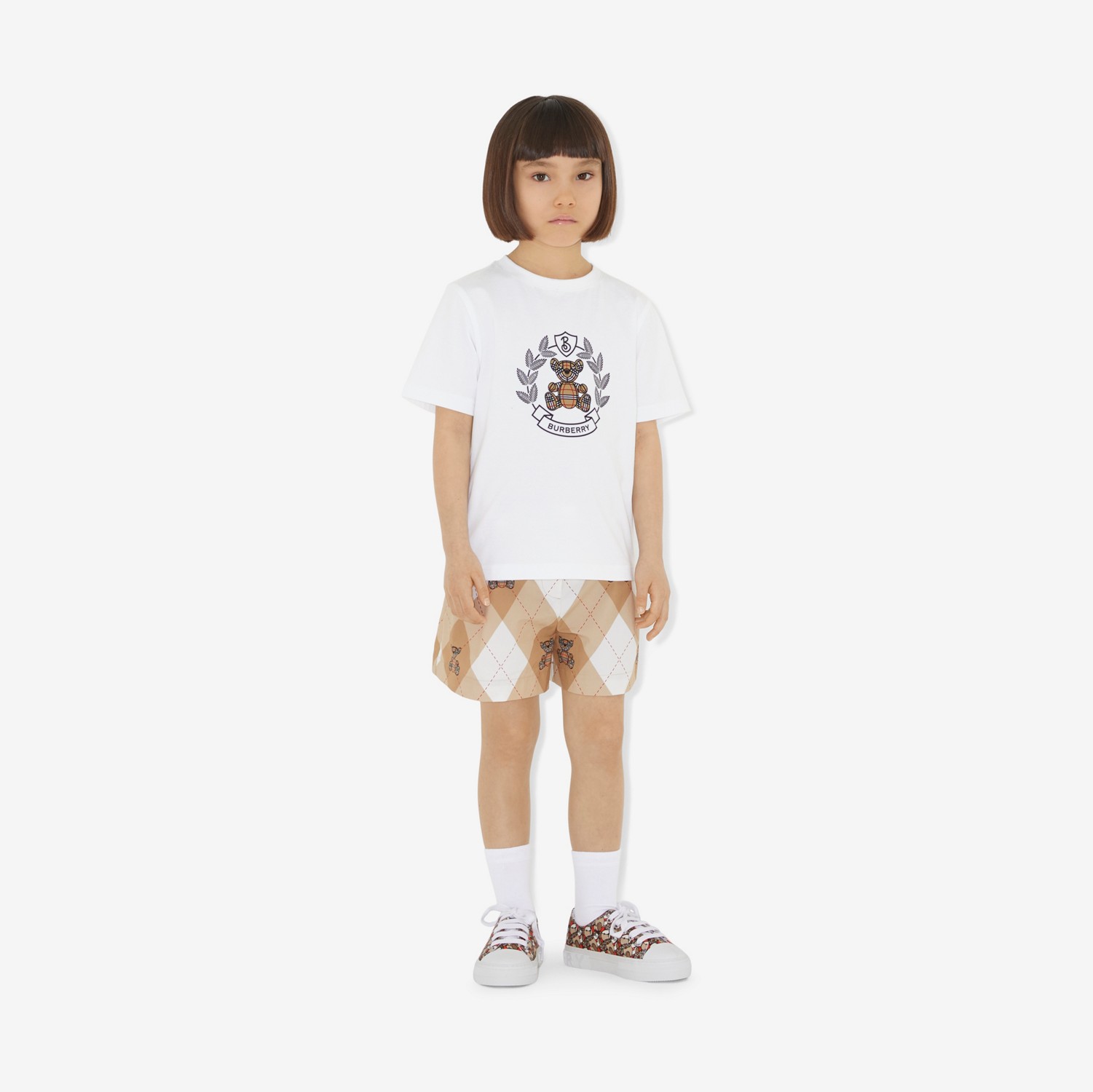Baumwoll-T-Shirt mit Thomas Teddybär-Print (Weiß) | Burberry®