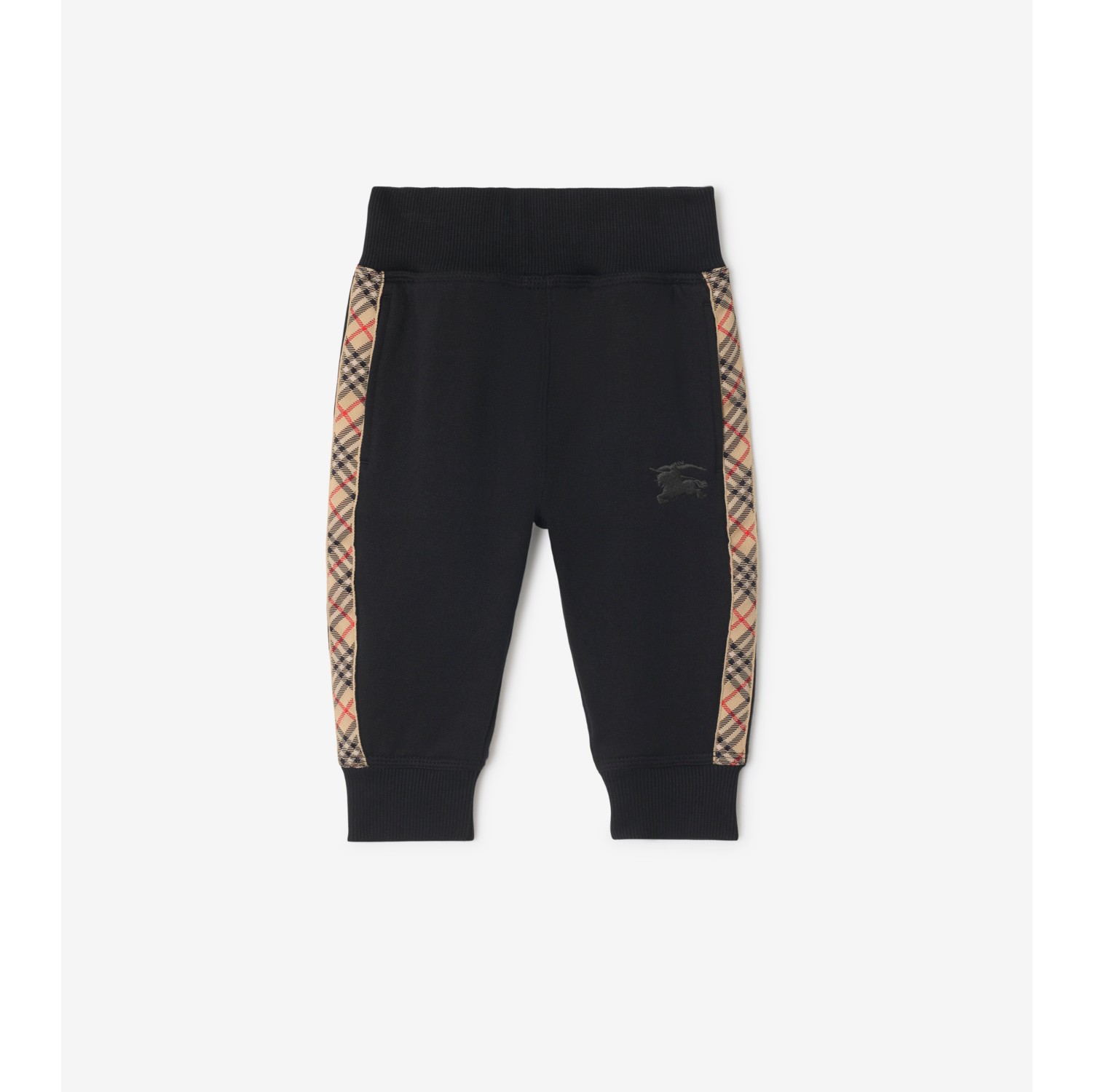 Pantaloni da jogging in cotone con finiture Check