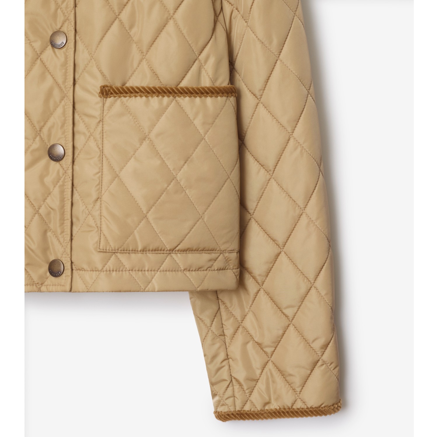 Giacca cropped in nylon trapuntato