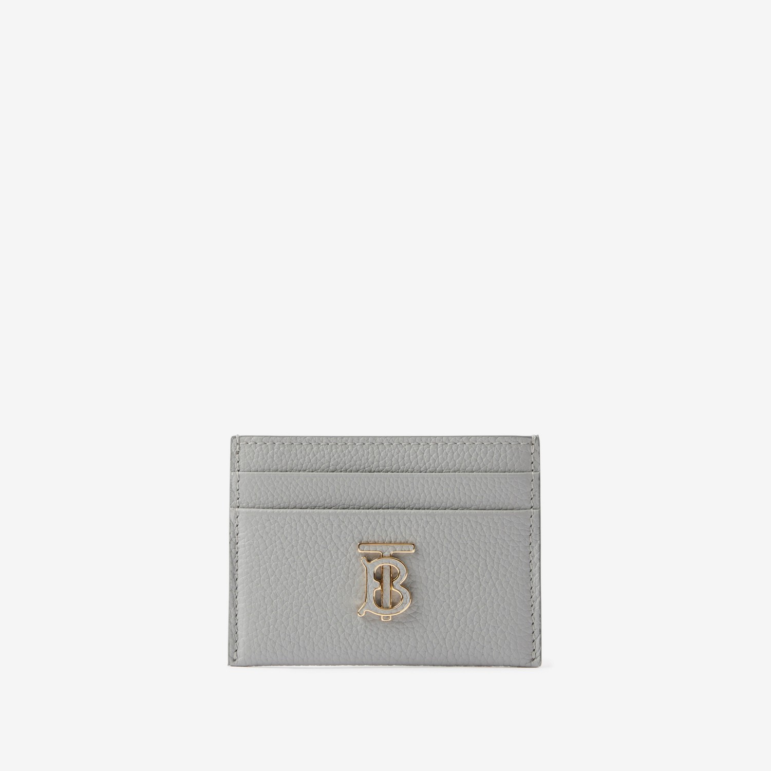 Leather TB Card Case in Light Grey Melange - Women | Burberry® Official