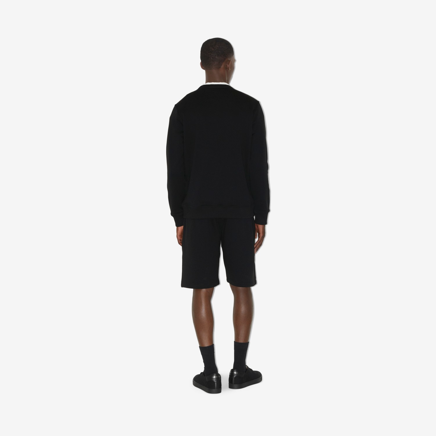 马术骑士徽标棉质运动衫 (黑色) - 男士 | Burberry® 博柏利官网