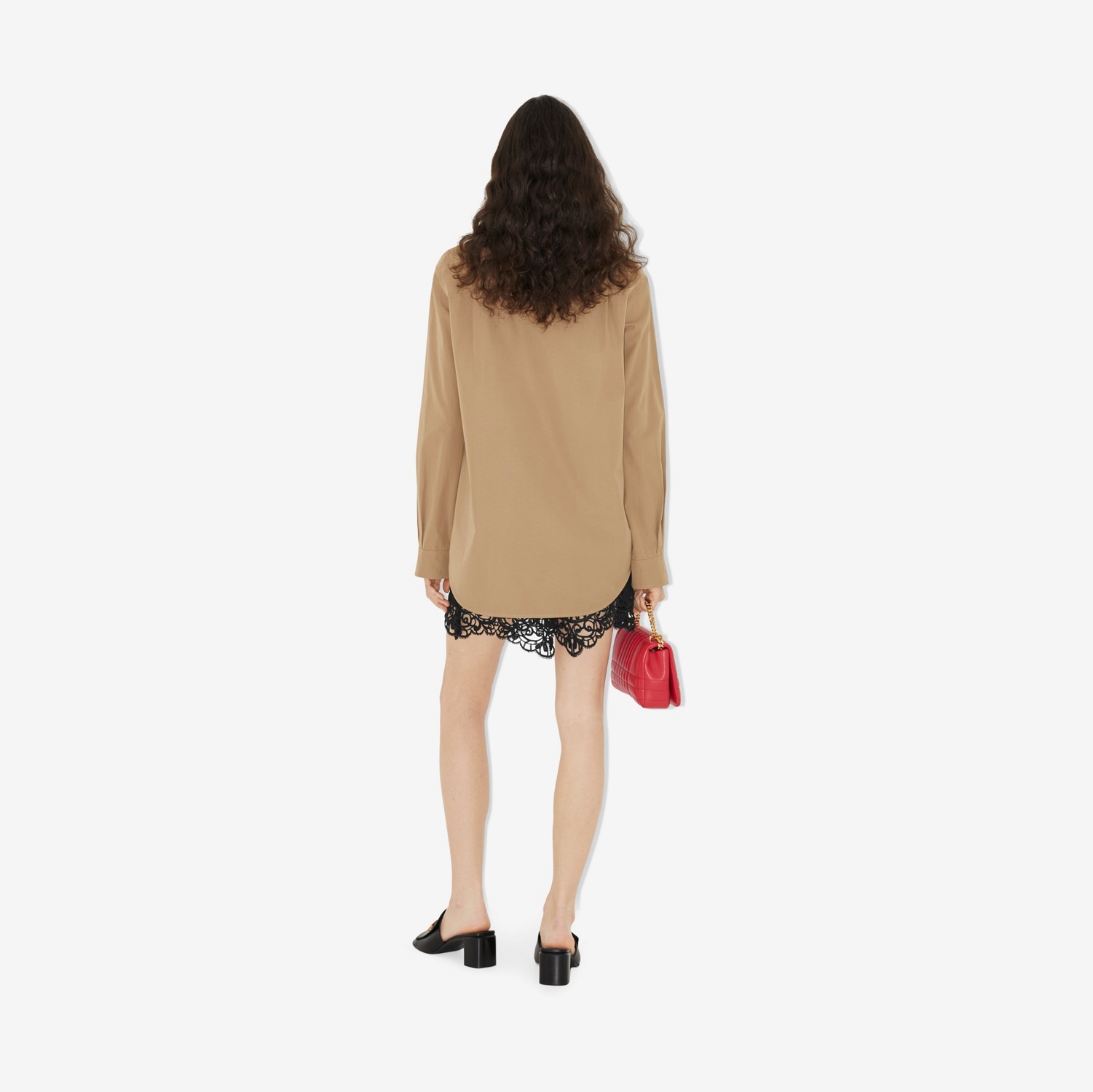 Camicia in cotone con etichetta Prorsum (Cammello) - Donna | Sito ufficiale Burberry®
