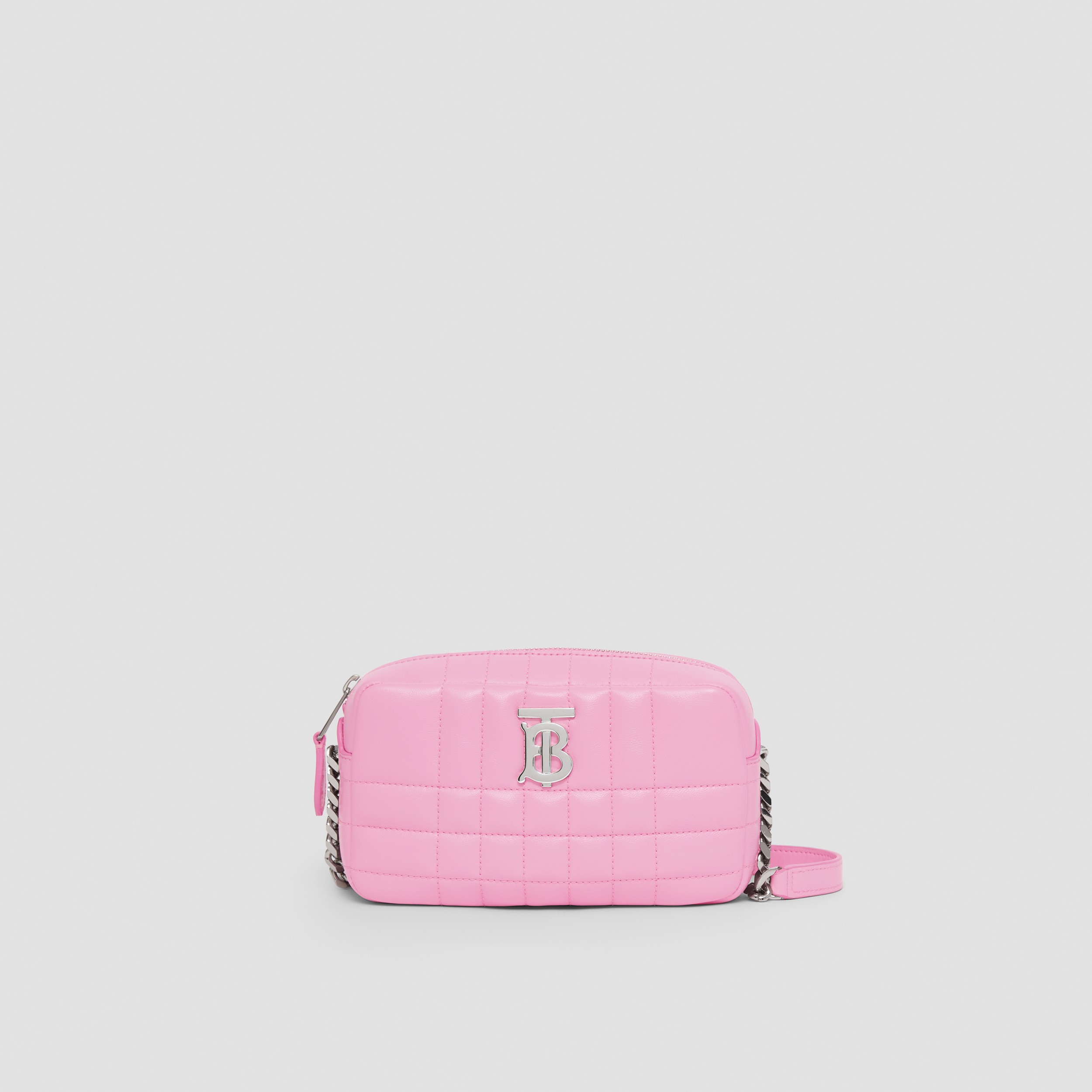 Quilted Leather Mini Lola Camera Bag in Primrose Pink - Women | Burberry® Official - 1