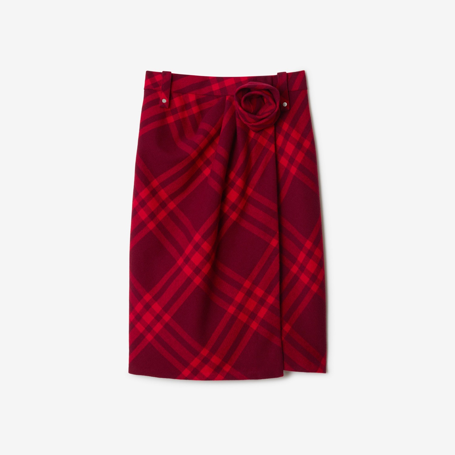 Petite Check Wool Skirt in Ripple - Women | Burberry® Official