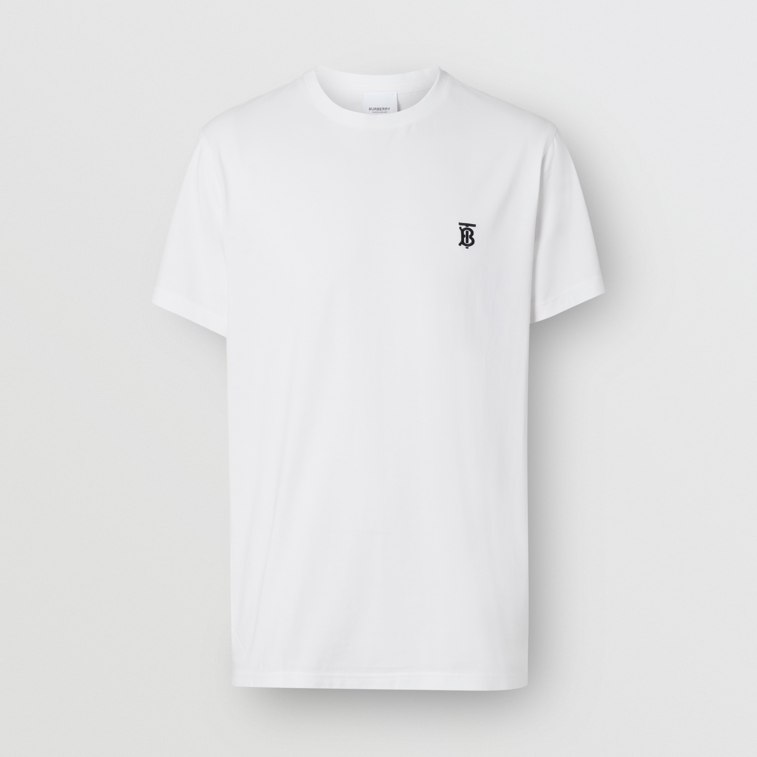 Monogram Motif Cotton T-shirt in White - Men | Burberry® Official
