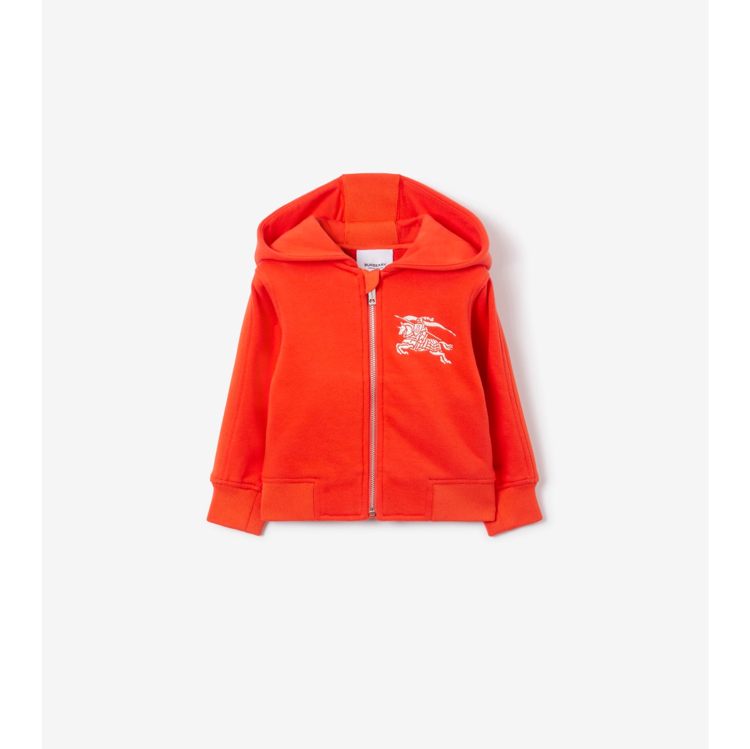 EKD Cotton Zip Hoodie in Scarlet Orange Children Burberry