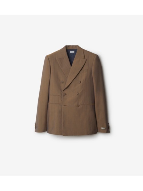 Burberry Wool Tailored Jacket In Tawny