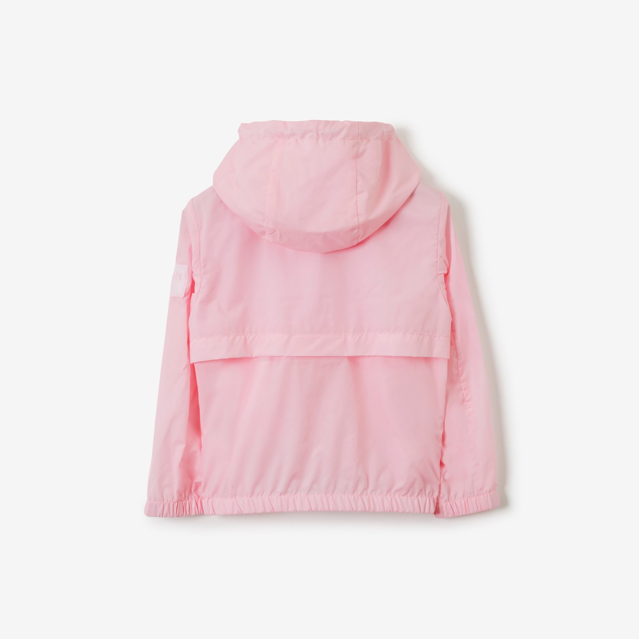 Horseferry Motif Nylon Blend Hooded Jacket in Pale Candy Pink | Burberry® Official - 2