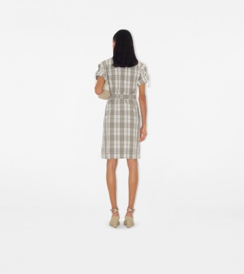 ワンピース Burberry DRESS (8085647) Burberry Bright Straw Graphic-print Boat Neck Asymmetric