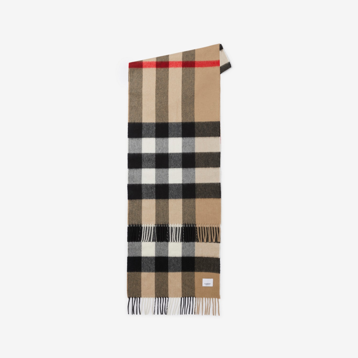 格纹羊绒围巾 (典藏米色) | Burberry® 博柏利官网