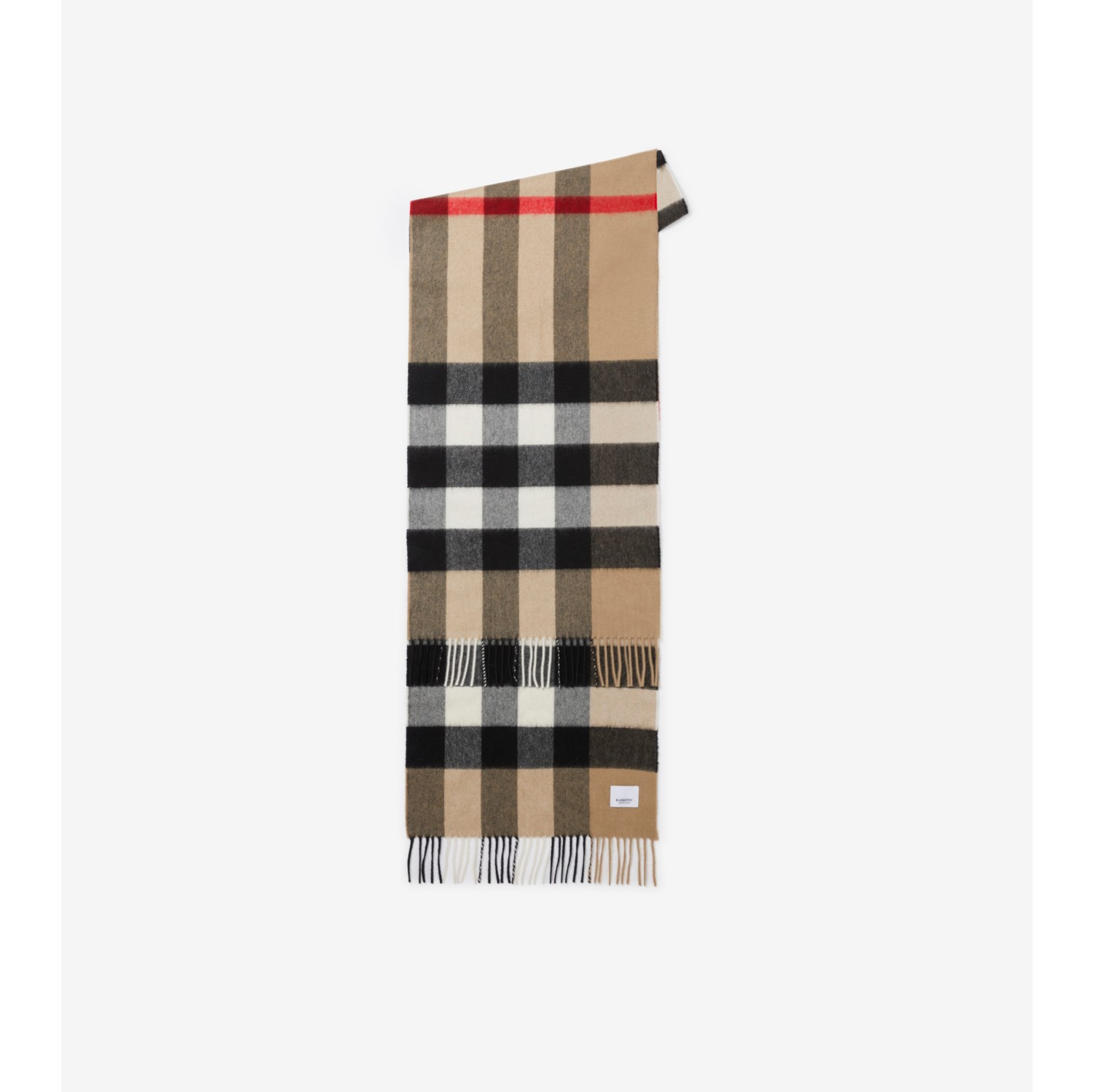 Check Cashmere Scarf in Archive beige | Burberry® Official