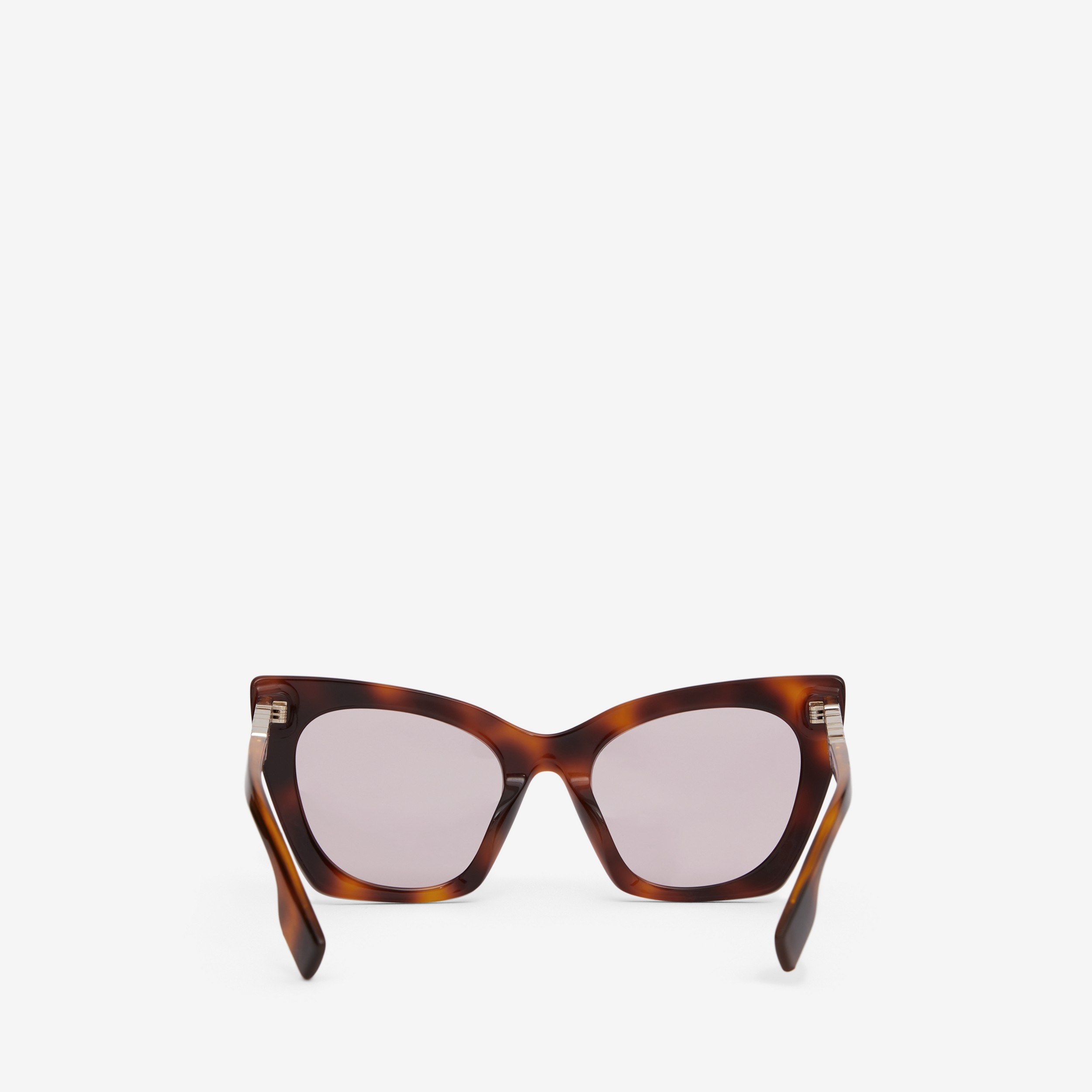 Logo Detail Cat-eye Frame Sunglasses in Warm Tortoiseshell - Women | Burberry® Official - 3