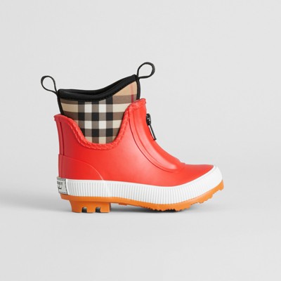 red burberry boots