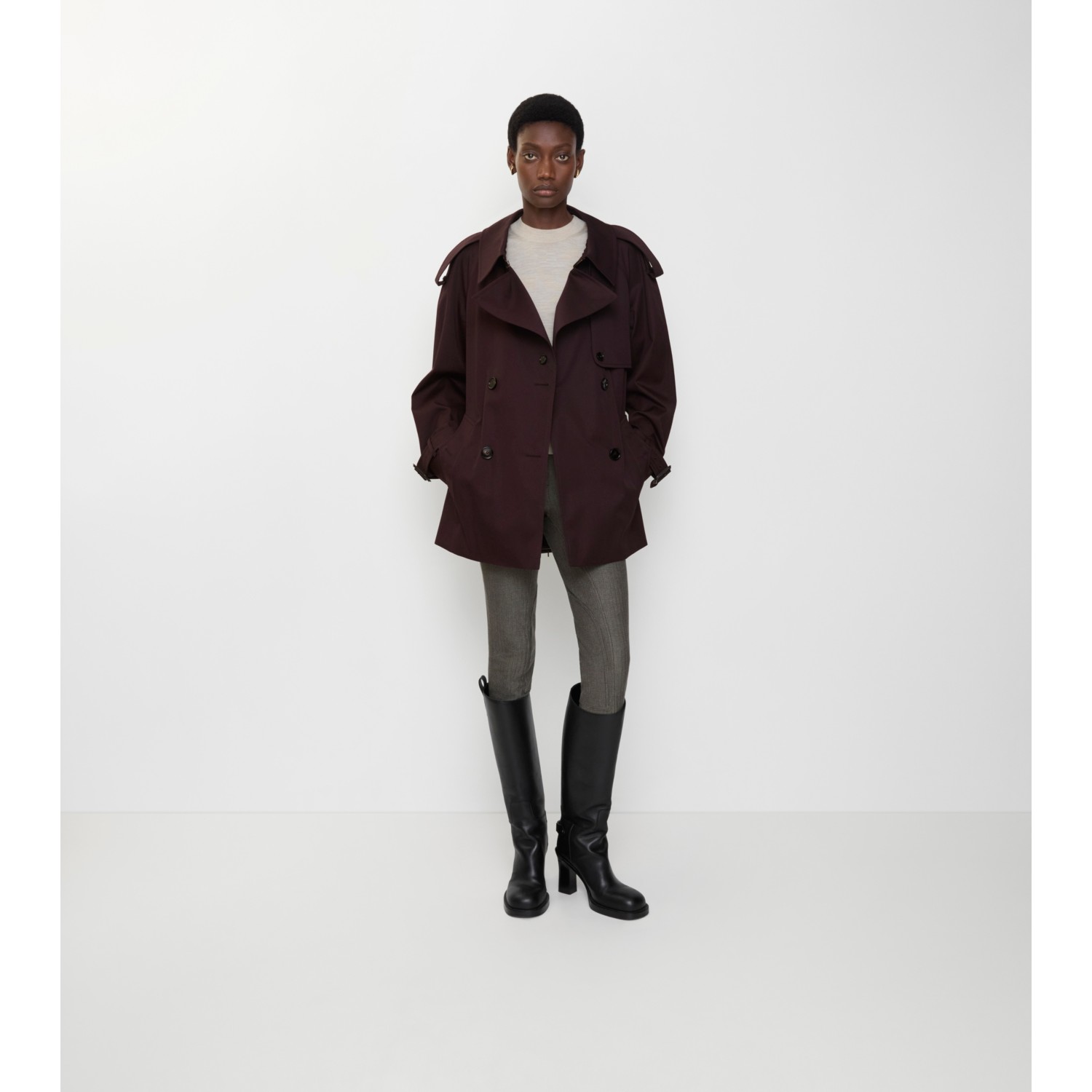 Short Gabardine Fitzrovia Trench Coat - thumbnail 4
