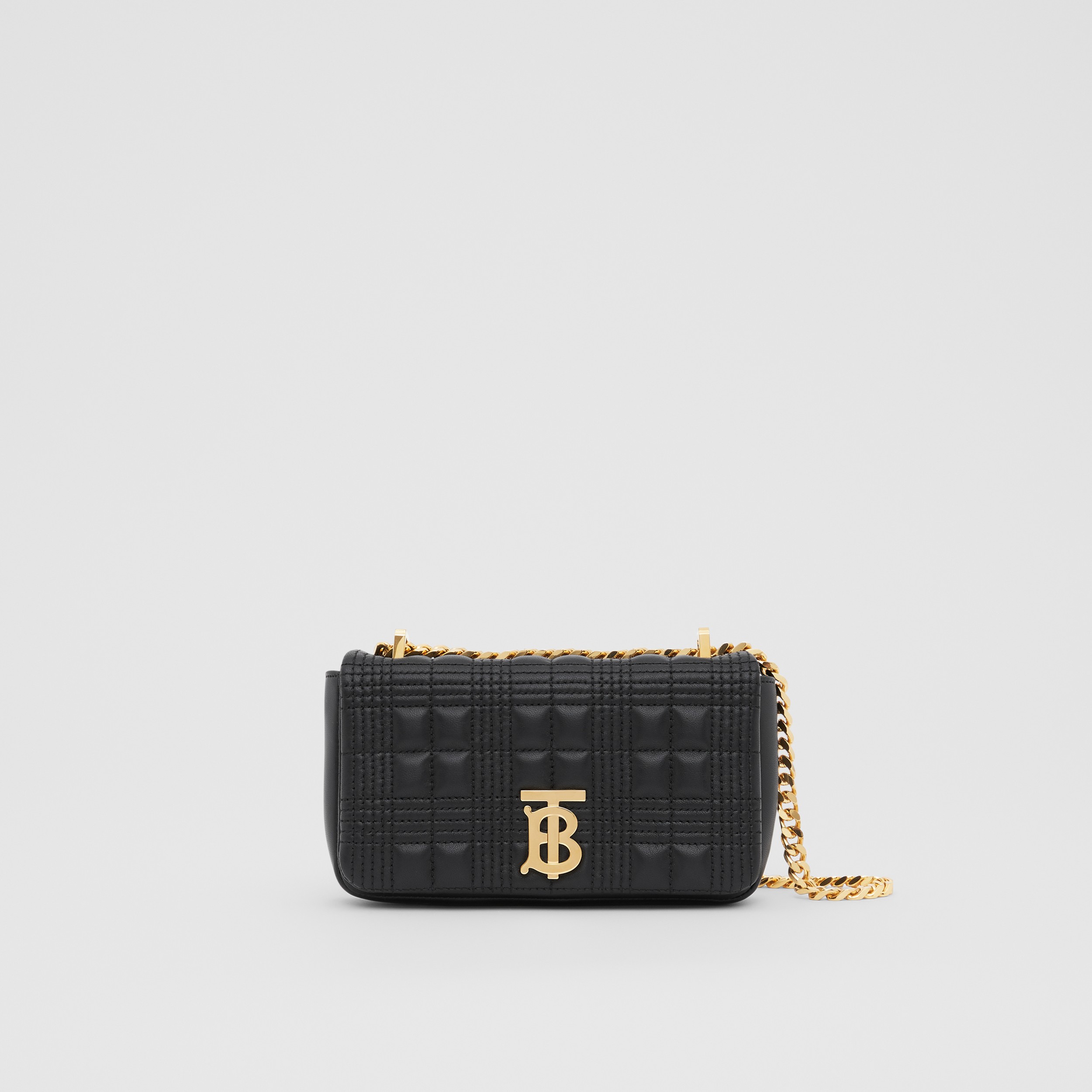Quilted Leather Mini Lola Bag in Black/light Gold - Women | Burberry® Official - 1