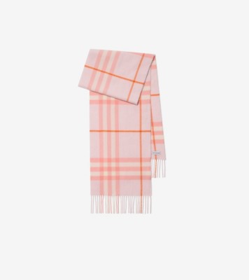 Check Cashmere Scarf in Sugar | Burberry® Official