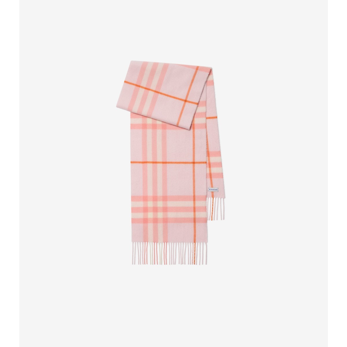 Burberry Check Cashmere Scarf In Pink