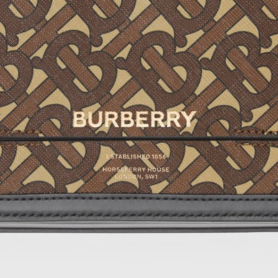 Burberry Small E-canvas Monogram Print Grace Cross-body Bag In