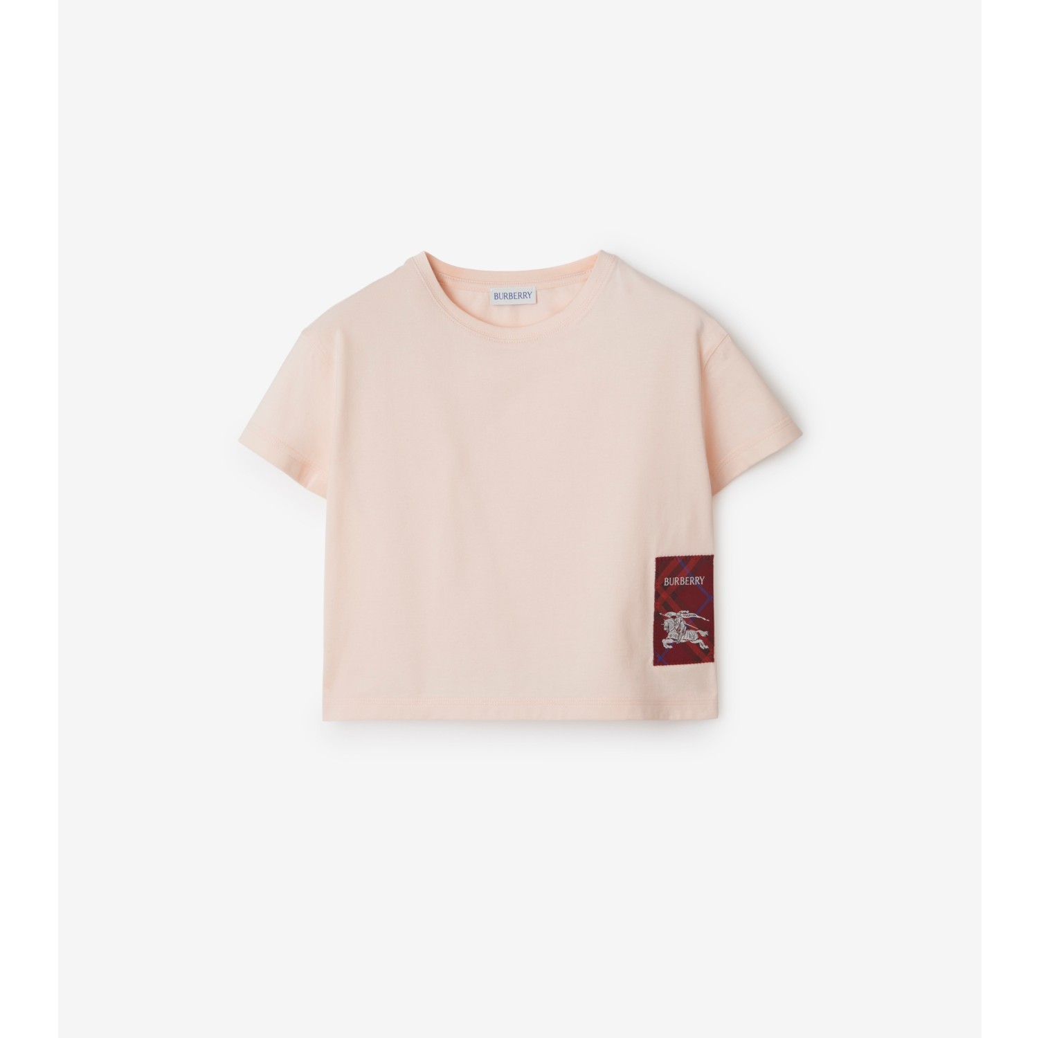 Check Label Cotton T-shirt