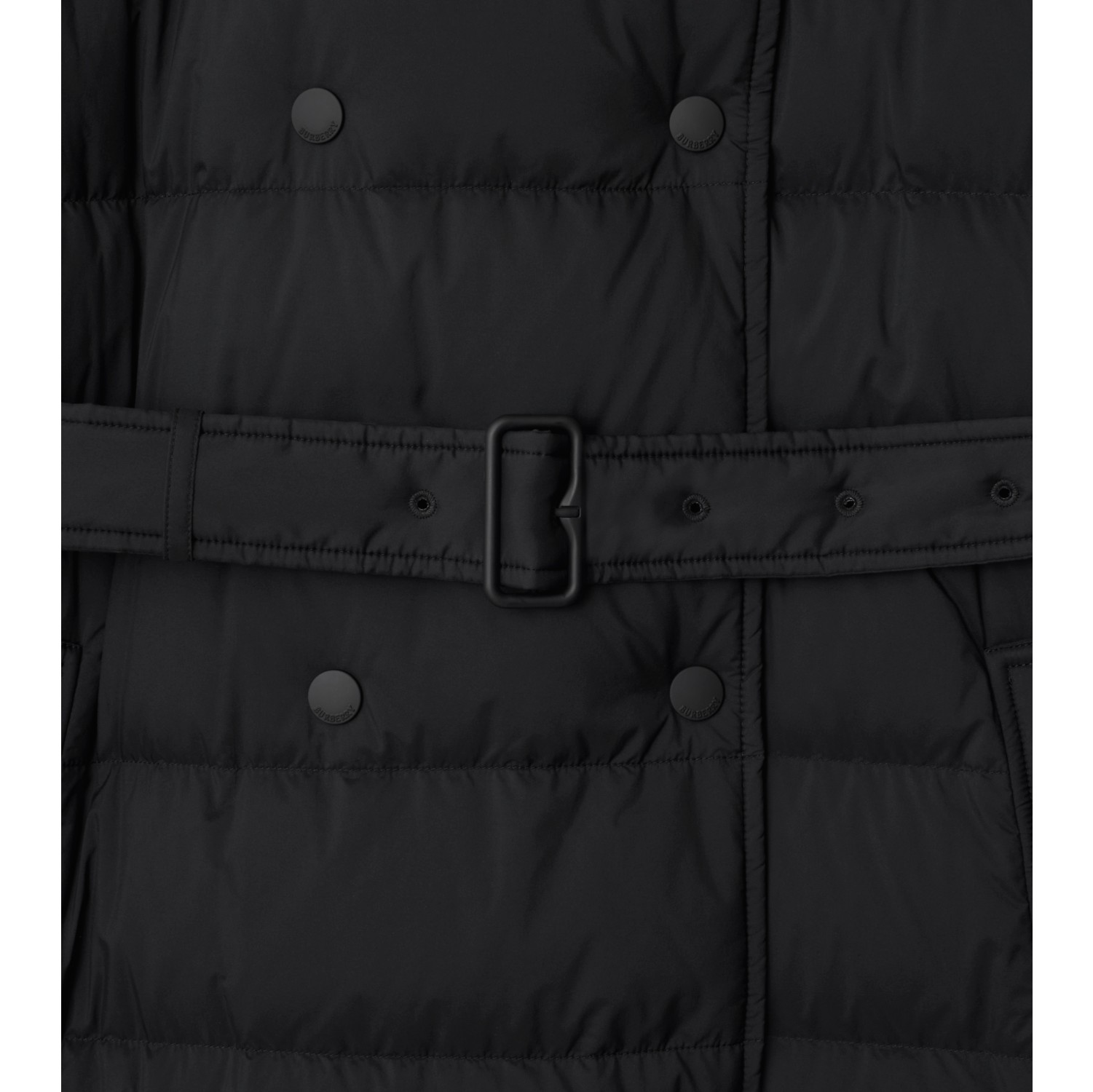 Long Nylon Hooded Puffer Coat
