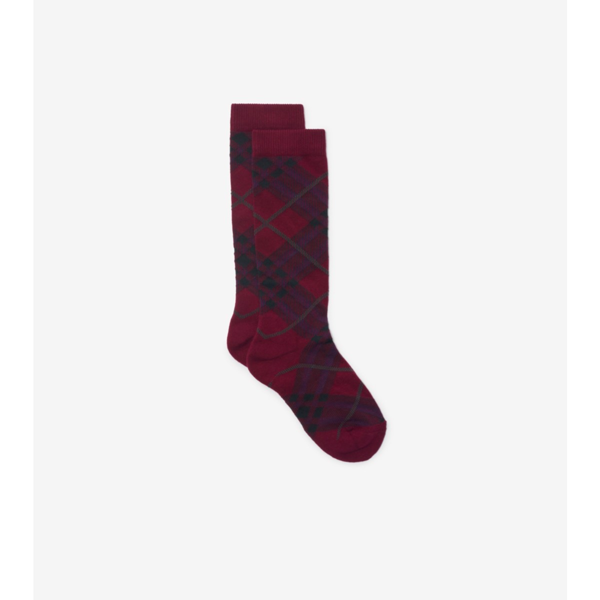  Check Cotton Blend Socks