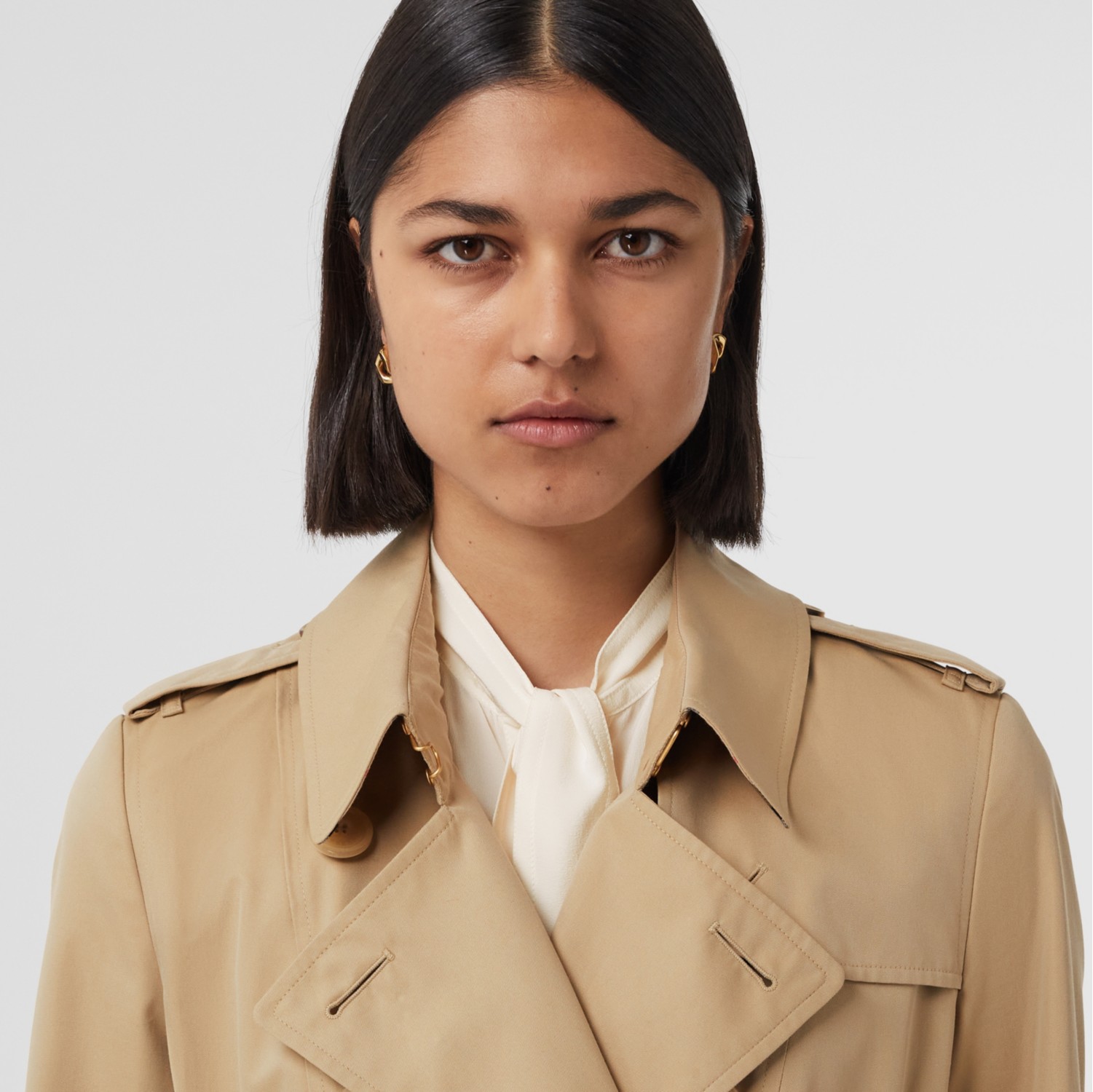 The Long Chelsea Heritage Trench Coat in Honey - Women, Cotton