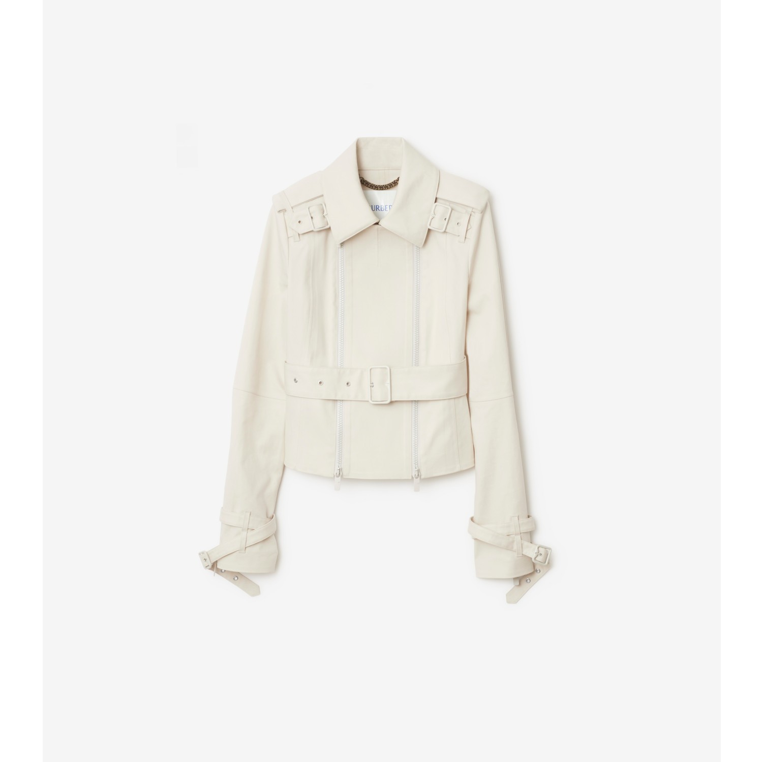 Veste trench en coton lié