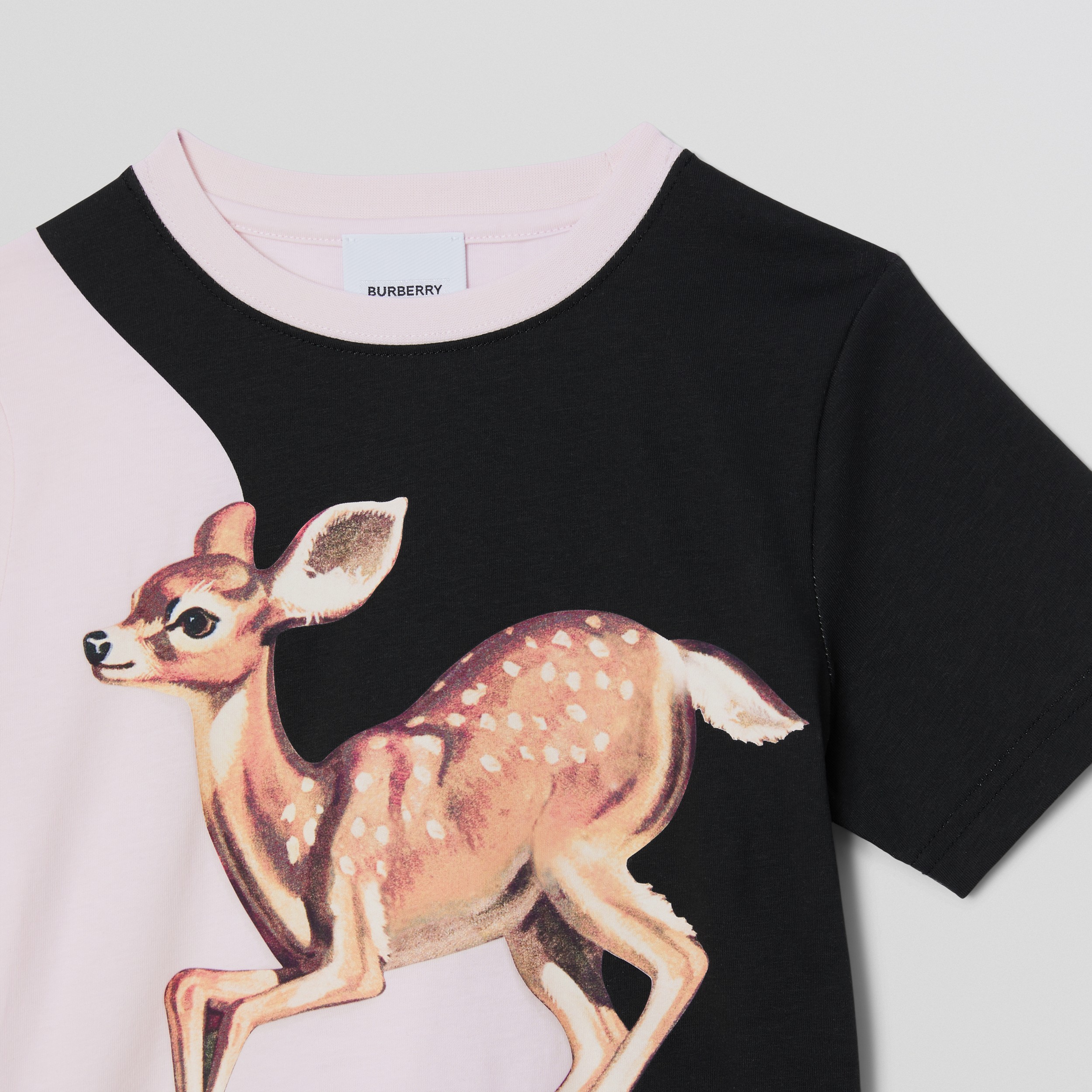 T-shirt en coton à imprimé montage (Rose Albâtre) | Site officiel Burberry® - 3