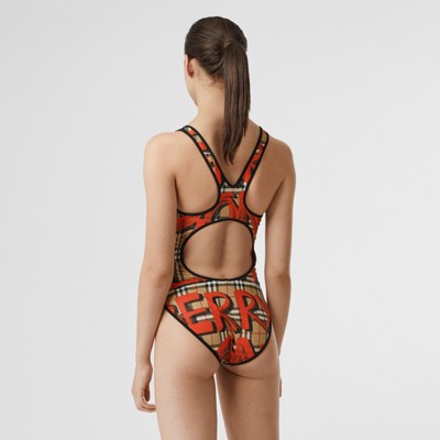 burberry swimsuit red