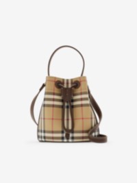  Mini Check Bucket Bag in colour Archive Beige 