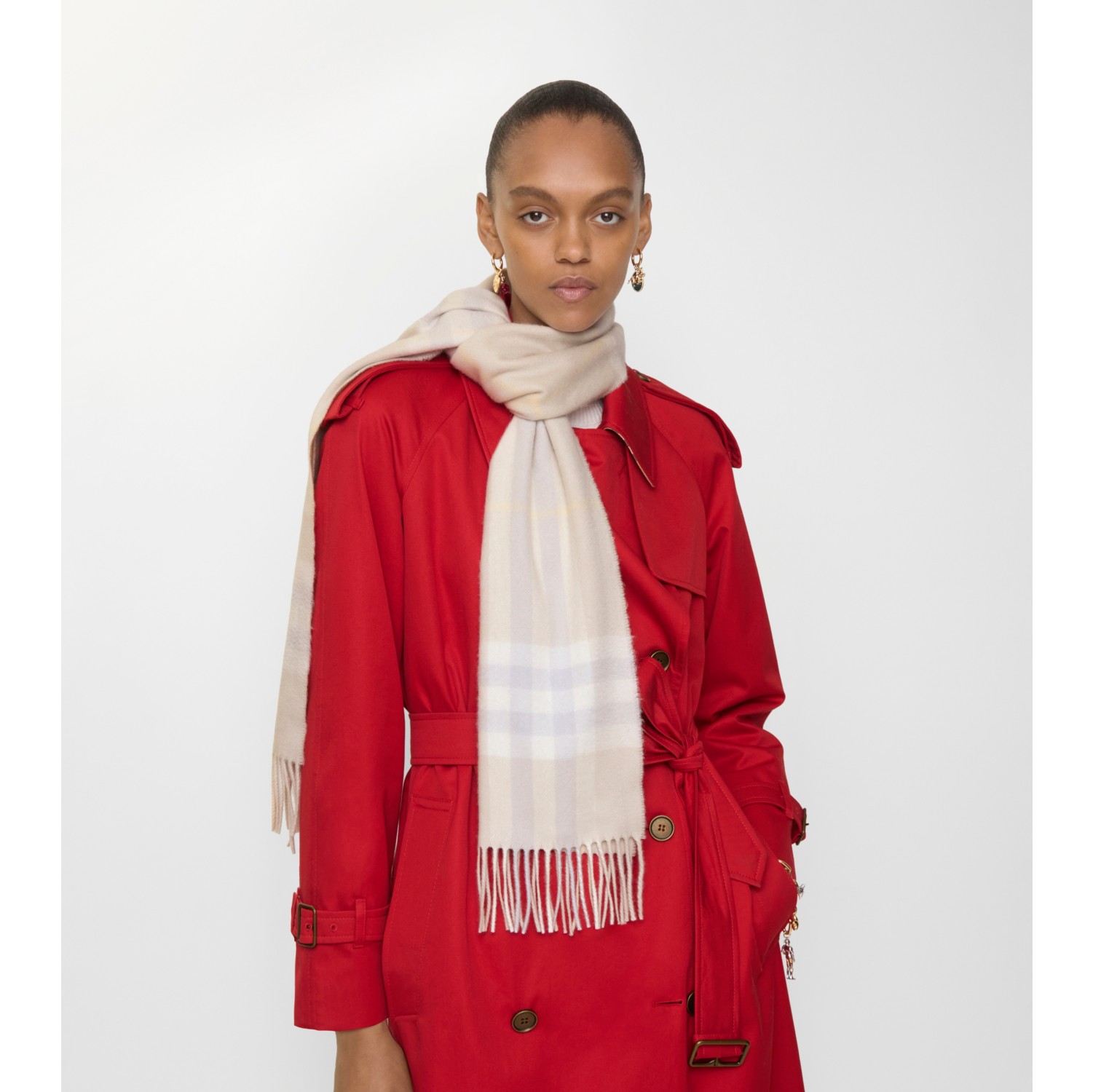 Check Cashmere Scarf