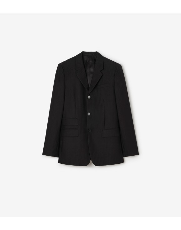 Striped Wool Mohair Tailored Jacket