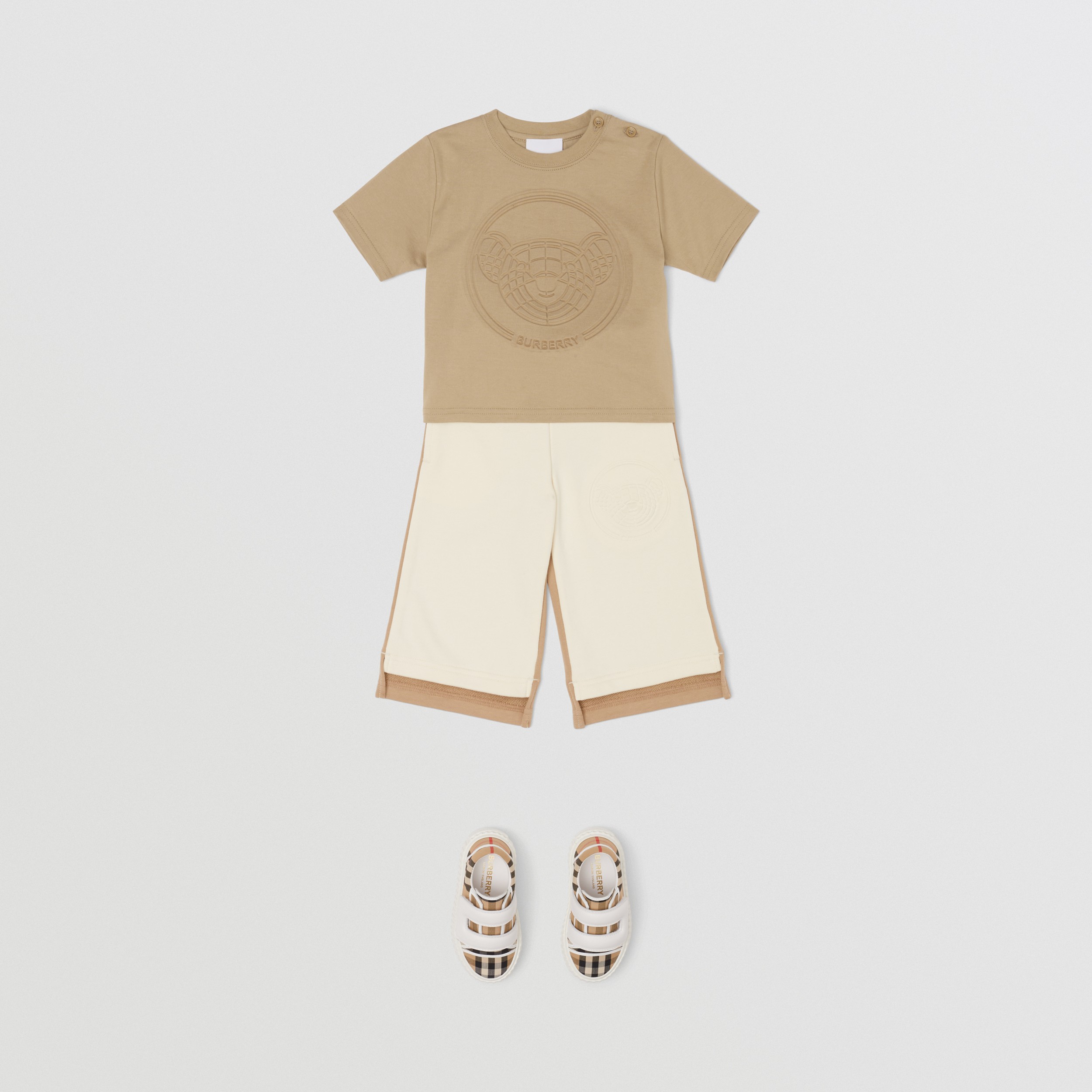 Thomas Bear Motif Cotton T-shirt in Archive Beige - Children | Burberry® Official - 3