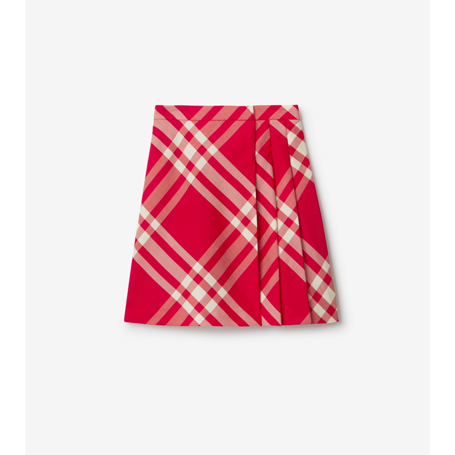 Burberry red pleated skirt sale