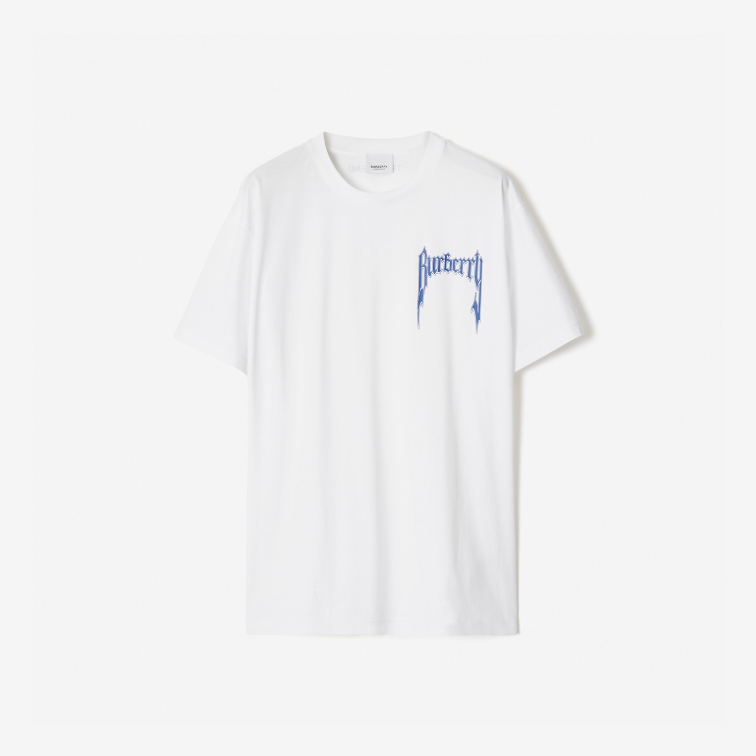 Oversize-T-Shirt aus Baumwolle mit Burberry-Schriftzug (Weiß) - Damen | Burberry®