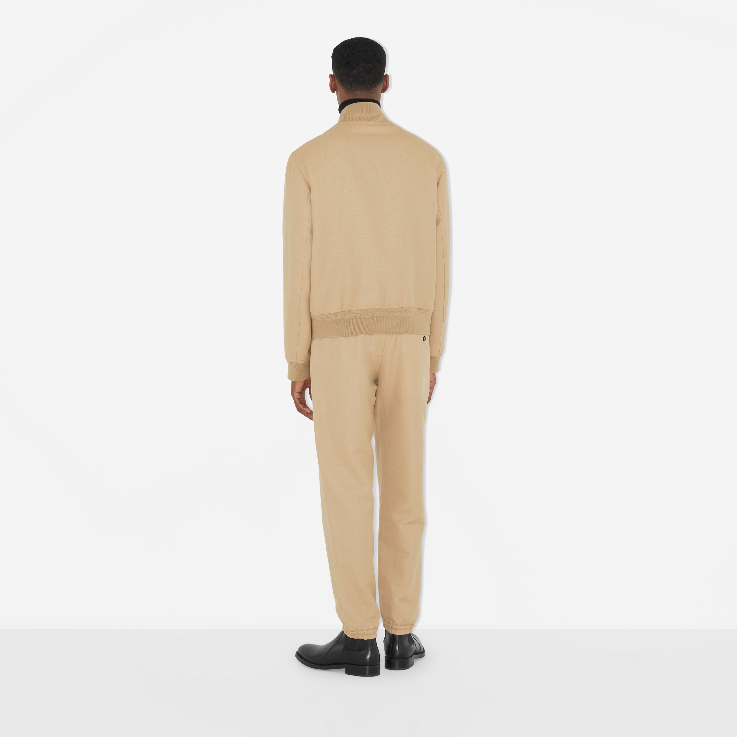 Pantalon de jogging ajusté en laine mélangée (Fauve Doux) - Homme | Site officiel Burberry® - 4