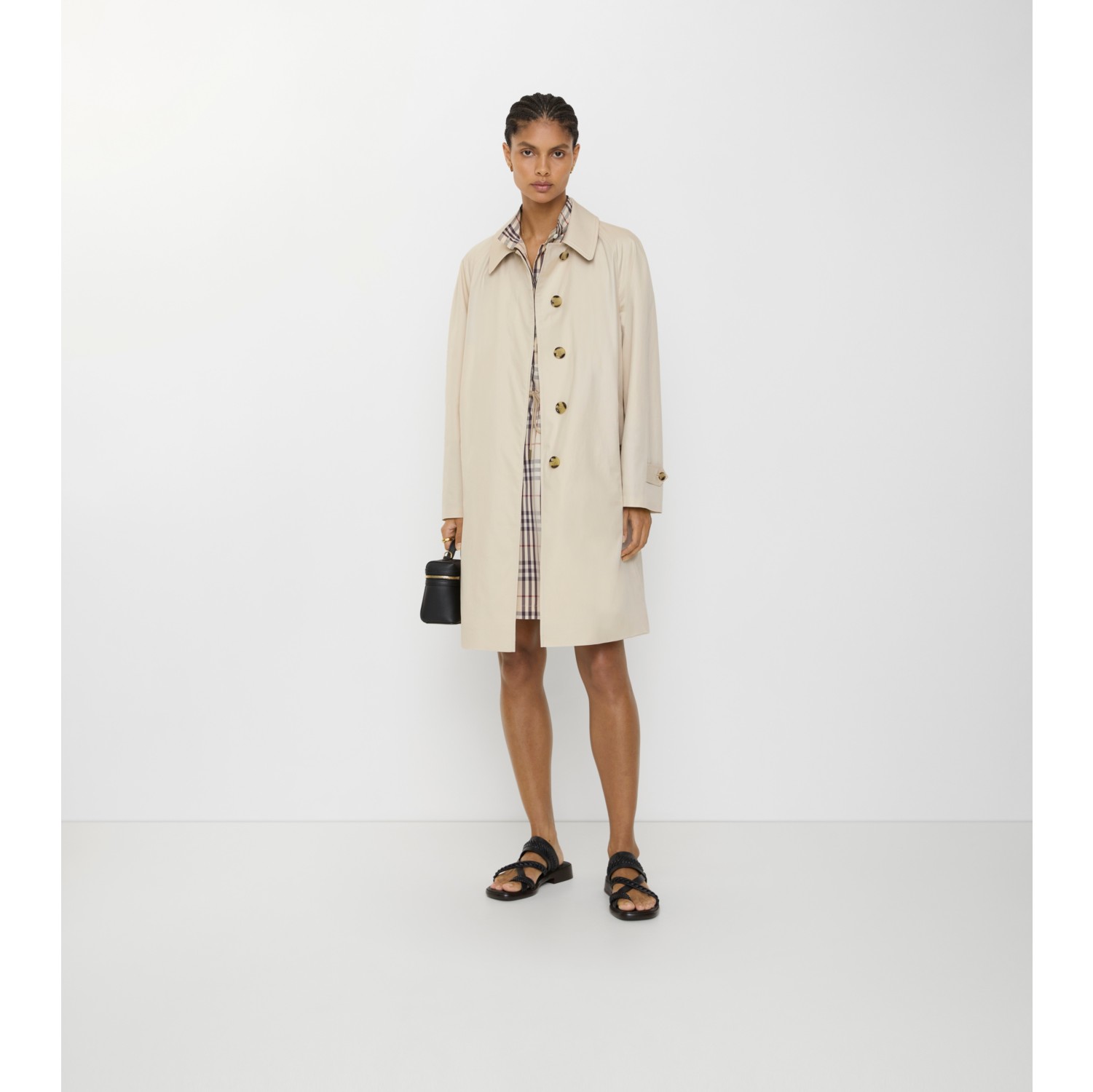 Mid-length Tropical Gabardine Camden Car Coat