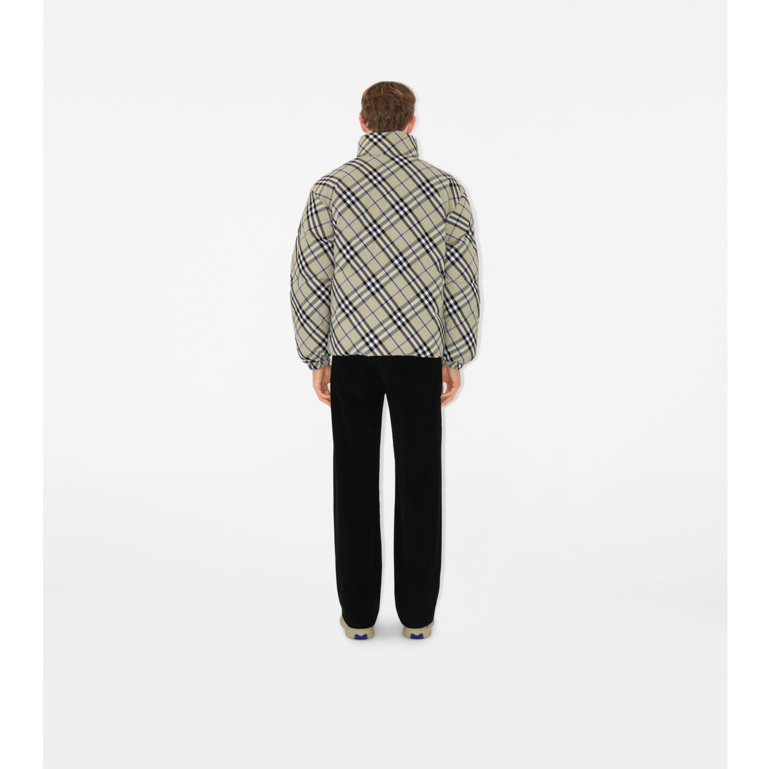 Reversible Check Nylon Puffer Jacket