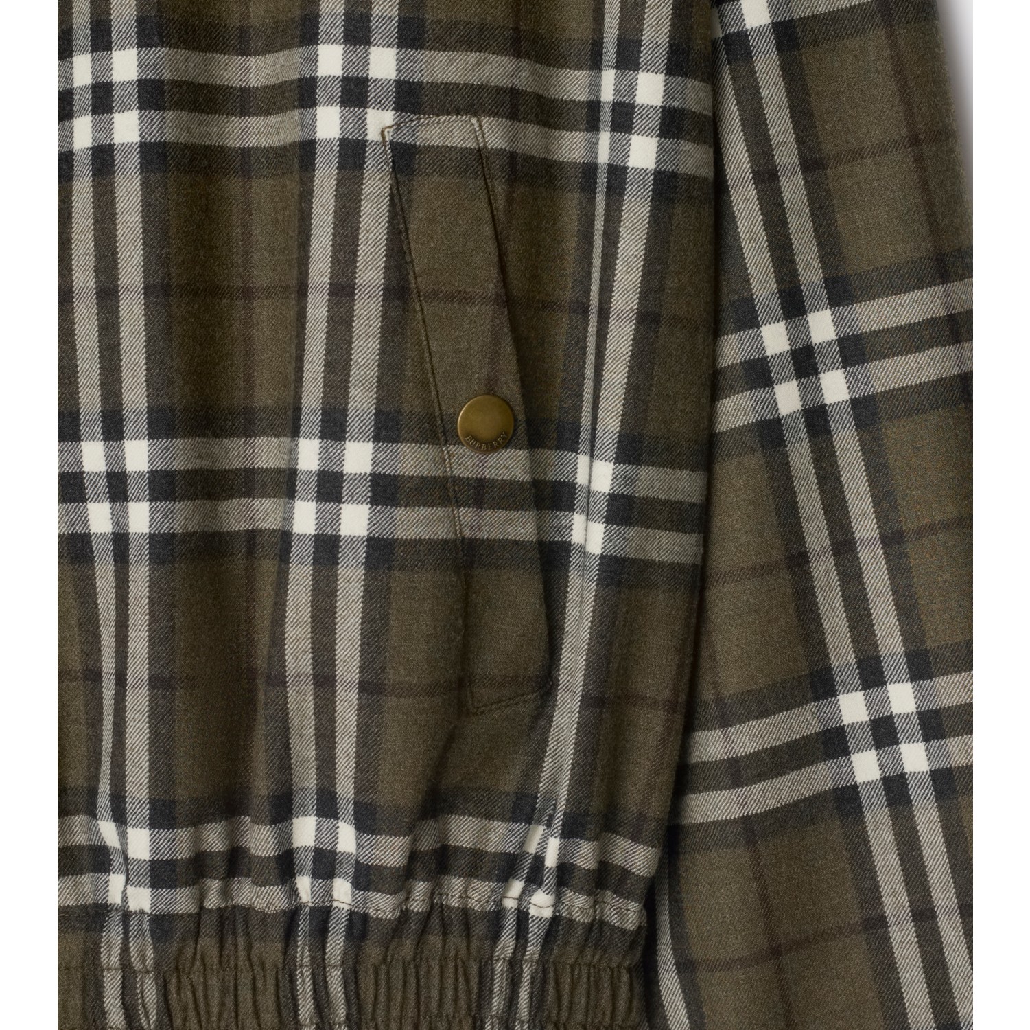 Check Bonded Wool Harrington Jacket