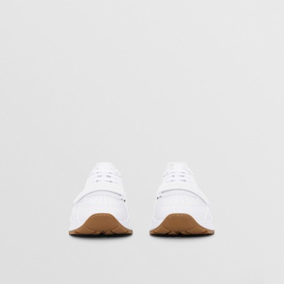 white perforated sneakers