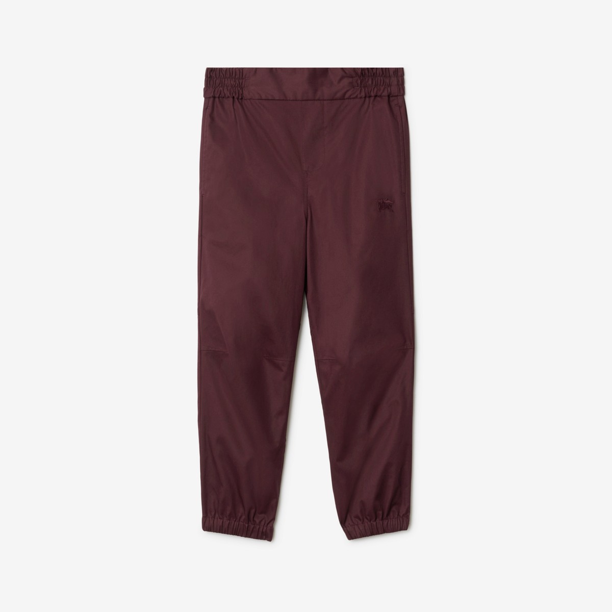 Shop Burberry Childrens Cotton Trousers In Deep Mahogany