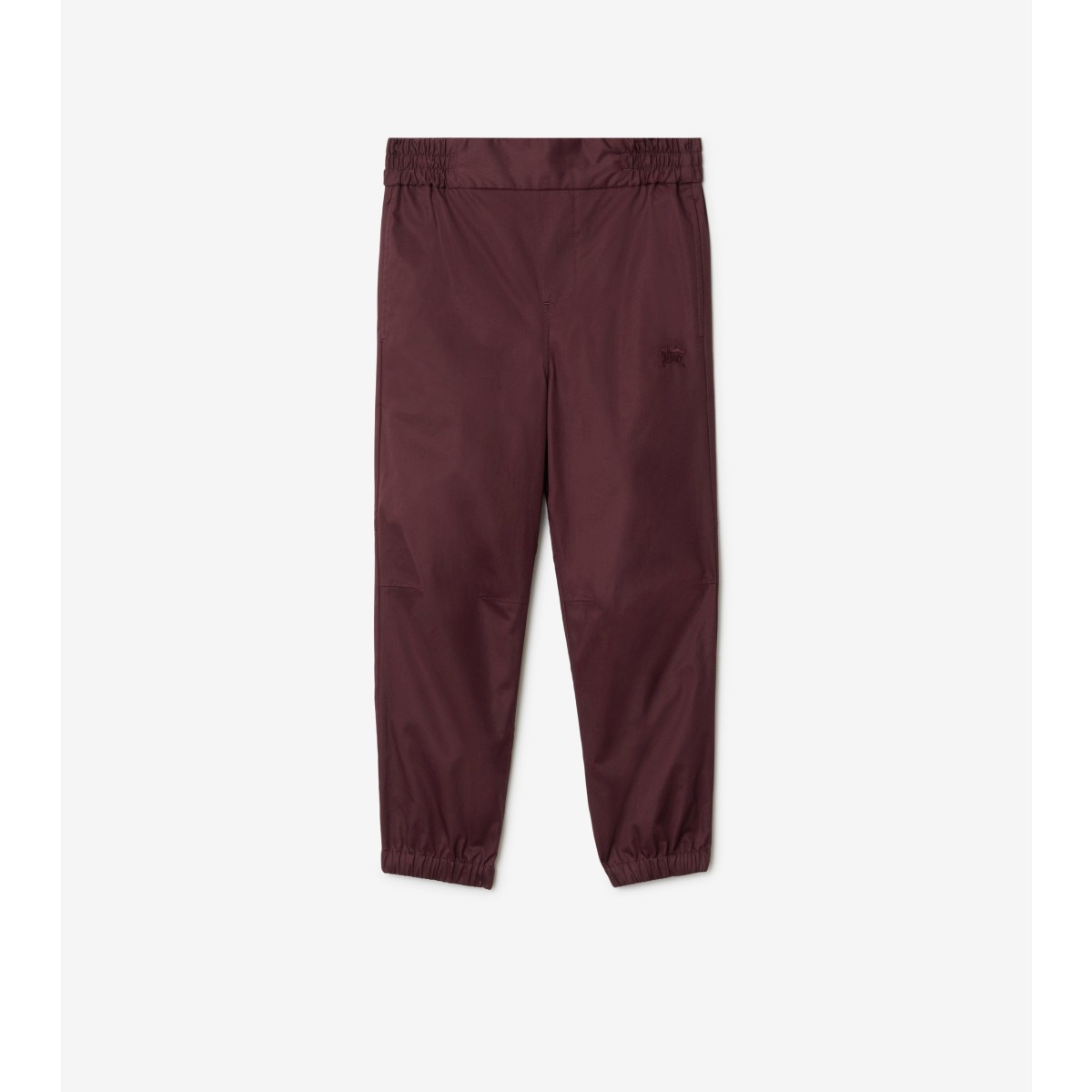 Shop Burberry Childrens Cotton Trousers In Deep Mahogany