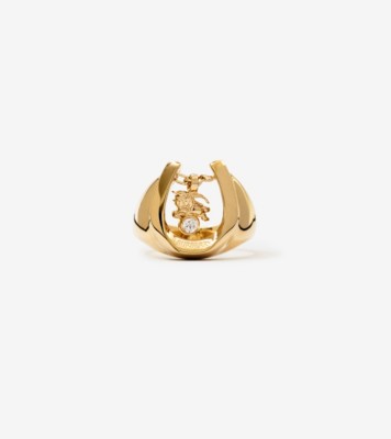 Horseshoe ring in Gold/clear - Women | Burberry® Official