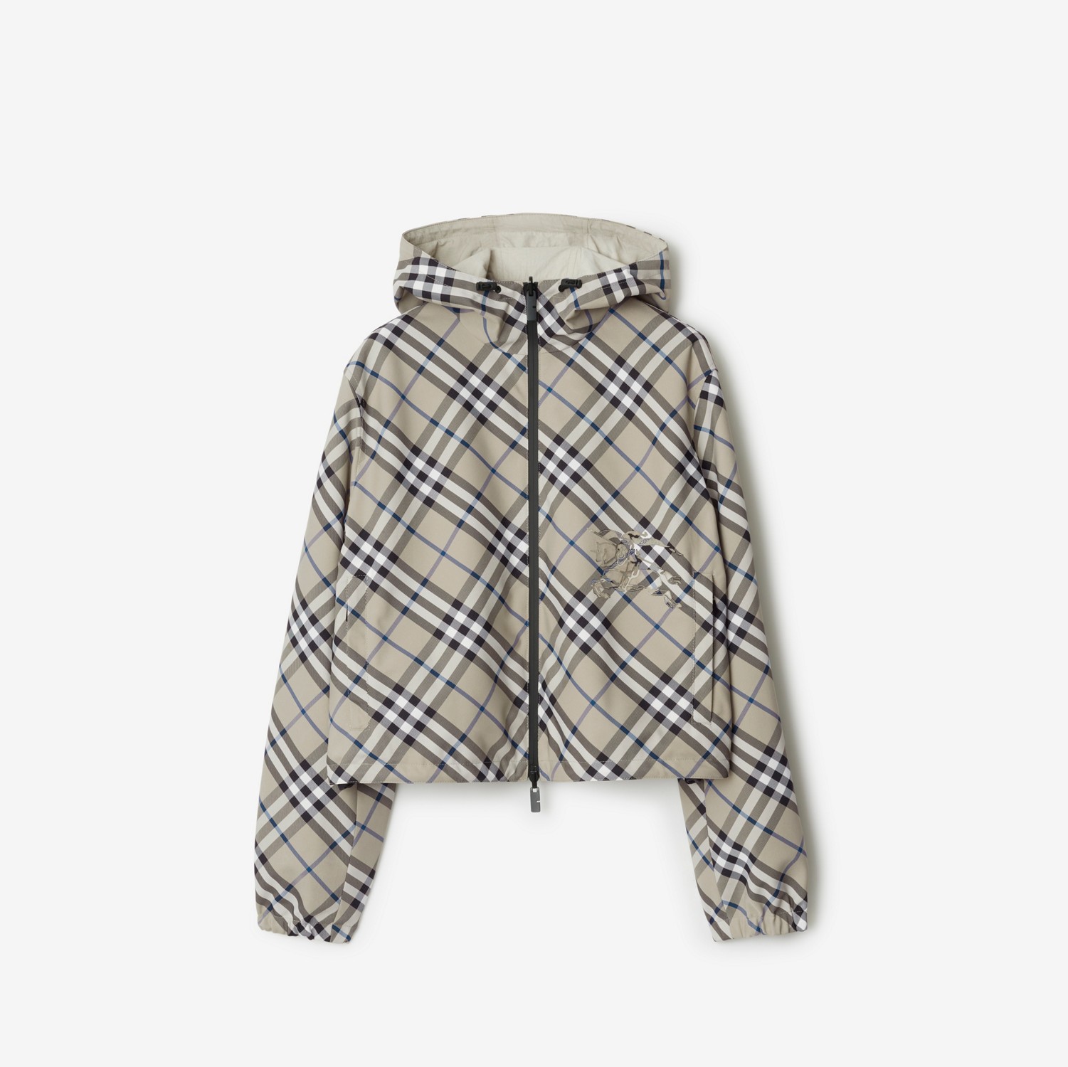 Wendbare Cropped-Jacke in Check